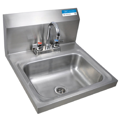 BK Resources CP-4D-1410-PG (4) BKHS-D-1410-P-G Hand Sinks Wall Mount 14" Wide X 10" Front-to-back X 5" Deep Bowl