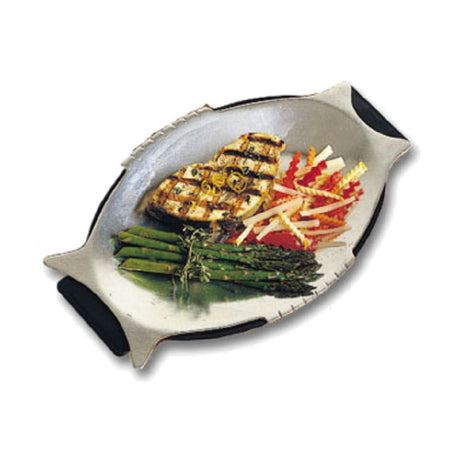 Bon Chef 2039CHESTNUT Fish Platter 8" X 13" Aluminum With Ceramic-look Coating