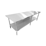 Sapphire Manufacturing SMTE-24120S Worktable 120"W X 24"D X 35"H 18/430 Stainless Steel Flat Top
