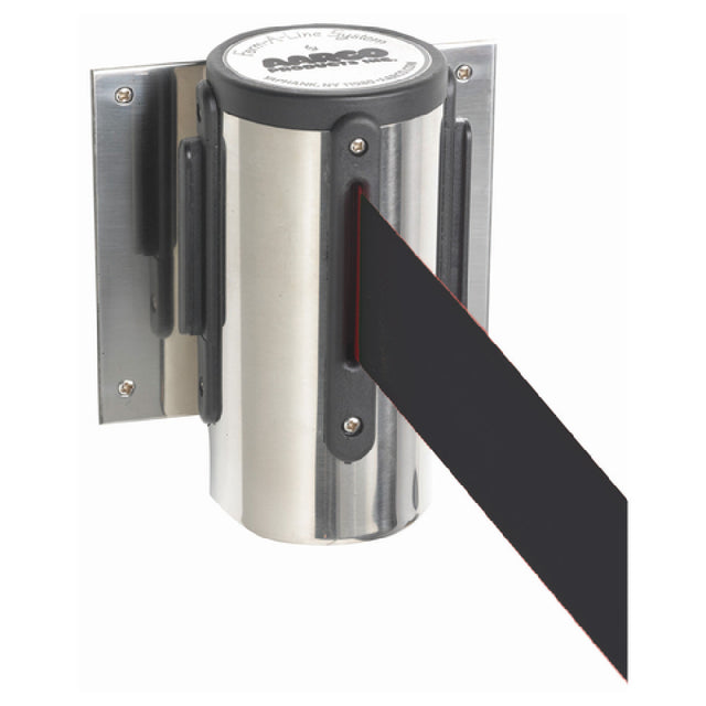 Aarco WM-10CBK WM-10CBK Form-A-Line™ System Wall Mounted Retractable Belt With A Chrome Casing