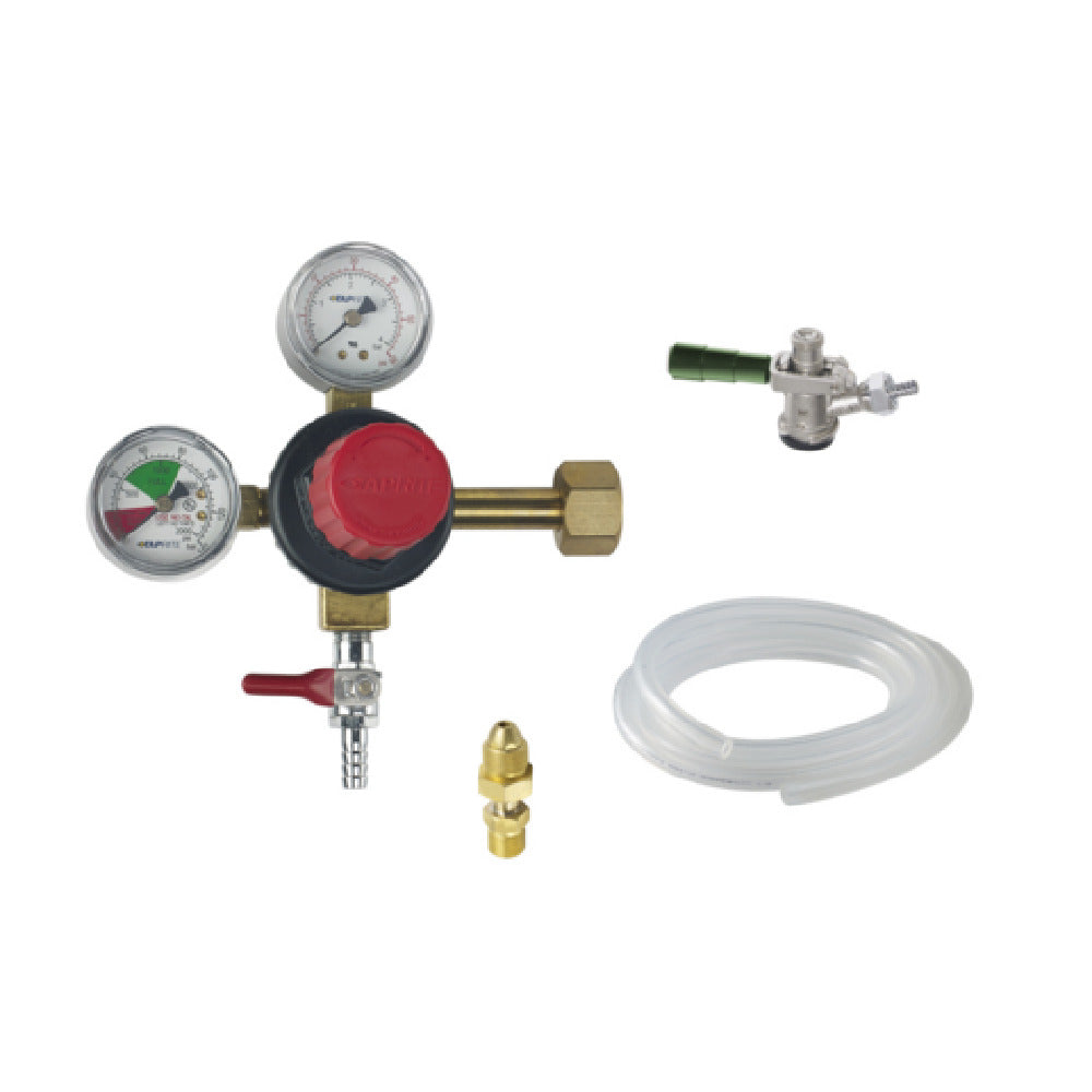 Krowne NITROKIT1 Nitro Beer Kit For Unit With (1) Faucet Includes: CO2 Tank Mount Primary Regulator With Nitrogen Adapter