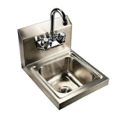 BK Resources 12-905 - GOTek Space Saver Hand Sink, Wall Mount, 12”L X 14”W