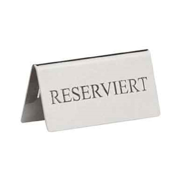Bauscher Hepp 12.2453.0000 - Sign, 3-1/4"L (82mm) X 1-7/16"H (36mm), "RESERVIERT"