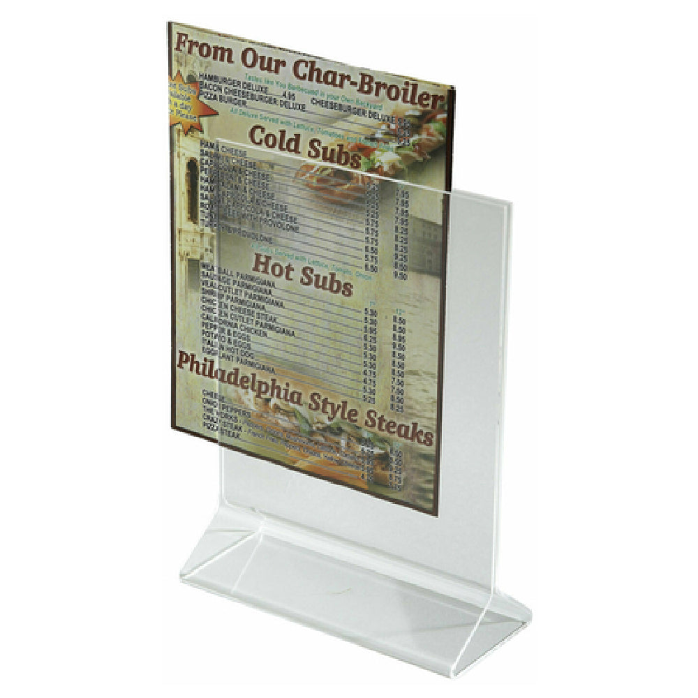 Winco ATCH-57 Card Holder 5" X 7" Acrylic