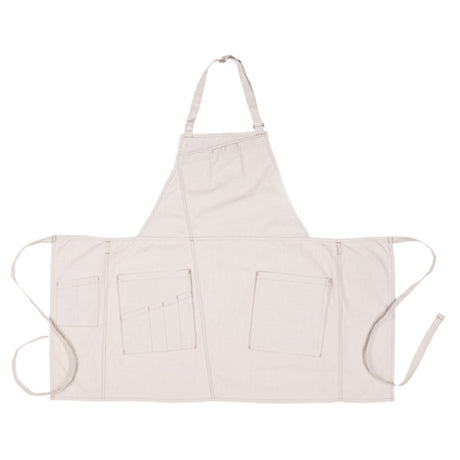 Chef Works ABN02NAT0 Medford Bib Apron 30-1/2"L X 38"W Adjustable Neck Buckle