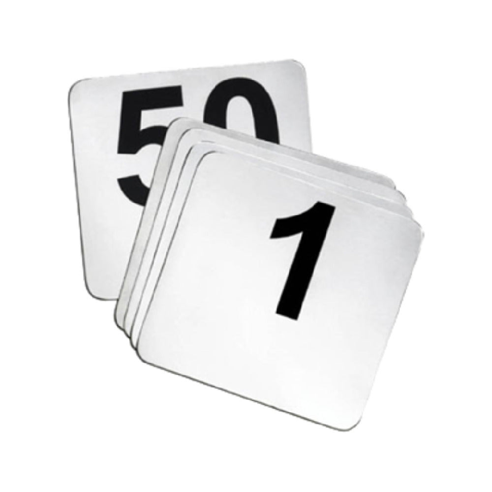 Tablecraft N150 Number Card Sign Set 4" 1-50