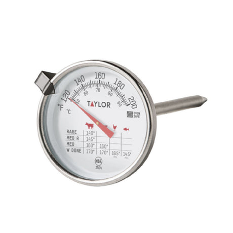 Royal Industries TAY 3504 Meat Thermometer 2" Dial 4-1/2" Stainless Steel Stem