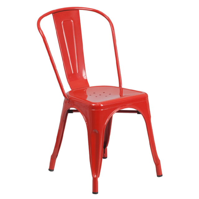 Flash Furniture CH-31230-RED-GG Stacking Side Chair 500 Lb. Weight Capacity Stackable