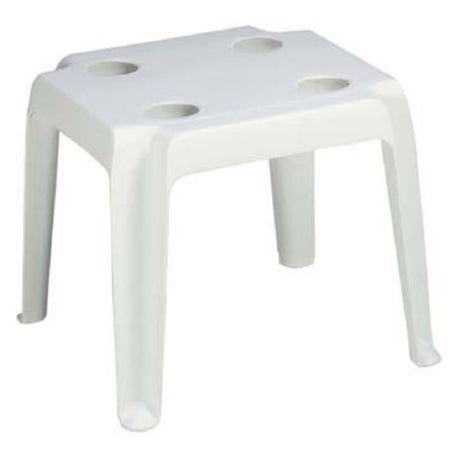 Grosfillex 99018004 Oasis Outdoor Table With Cupholders 18" X 18" Square