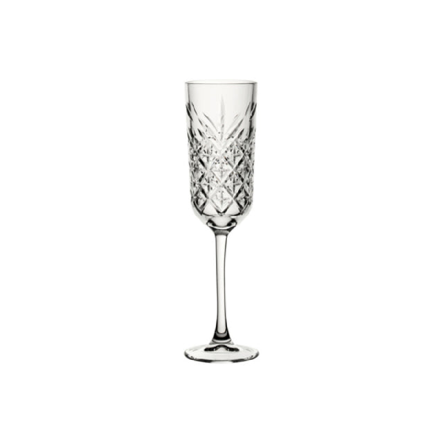 Steelite P440356 Flute Glass 6.0 Oz. (H 8-7/8" M 2-1/2" T 2-1/4" B 2-1/2") Soda Lime