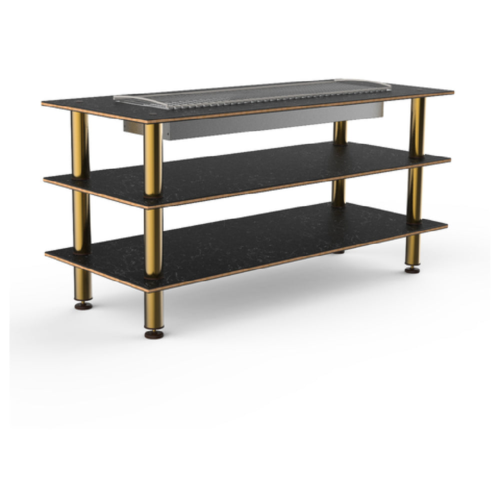 Steelite MGCMLD06MBXF Mogogo Buffet Solutions Modular Heat Table 3-tier 71" X 29-1/2" X 35"H