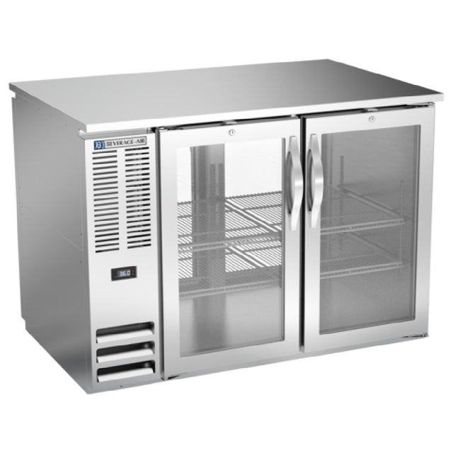 Beverage Air BB48HC-FG-PT-S - Refrigerated Pass-Thru Back Bar Open Food Rated Refrigerator