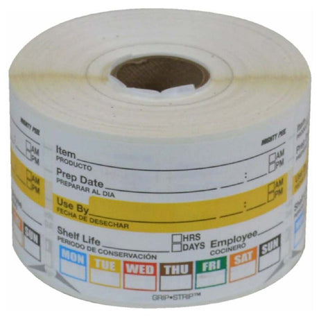 NatlChec PIPUS01 - Food Rotation Labels, DuraPeel™, 2" X 3" Rectangular Labels