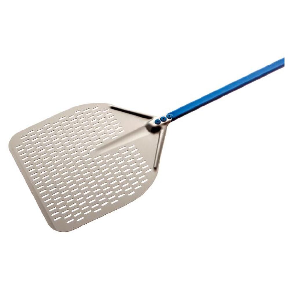 GI Metal A-45FX/180 - 2Smart Perforated Round Pizza Peel, 18" X 71", 90 Overall Length