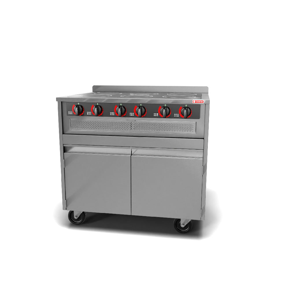 CookTek (Middleby) VIC-9600-CM35-1 - Induction Range, Six Hob, Cart-Mounted