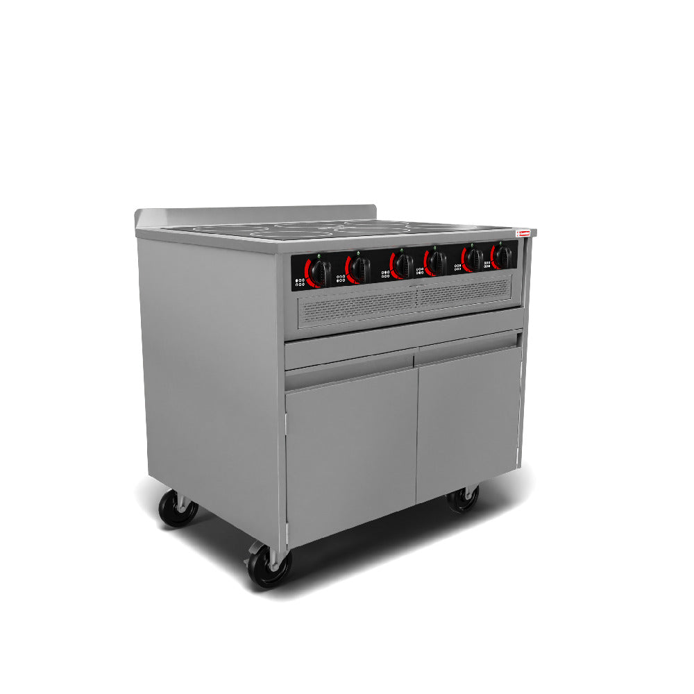 CookTek (Middleby) VIC-9600-CM25-1 - Induction Range, Six Hob, Cart-Mounted
