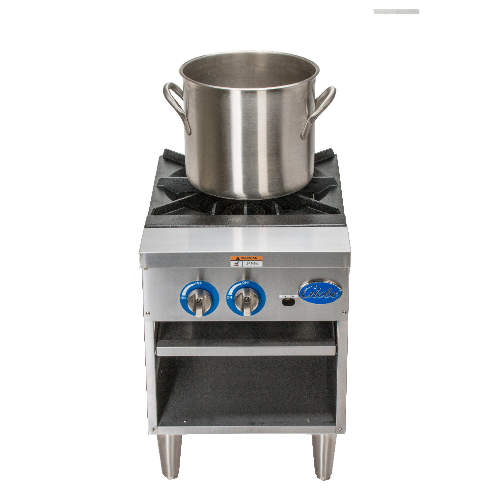 Globe (Middleby) GSP18G - (QUICK SHIP) Stock Pot Range, Gas, Heavy-duty One-piece Cast Iron Grate