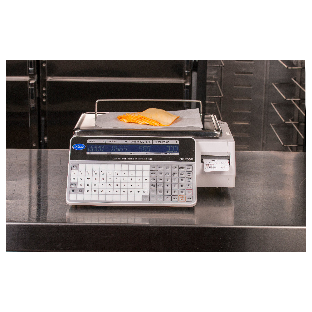 Globe (Middleby) GSP30B - (QUICK SHIP) Label Printing Scale, .01-30 Lbs. Capacity