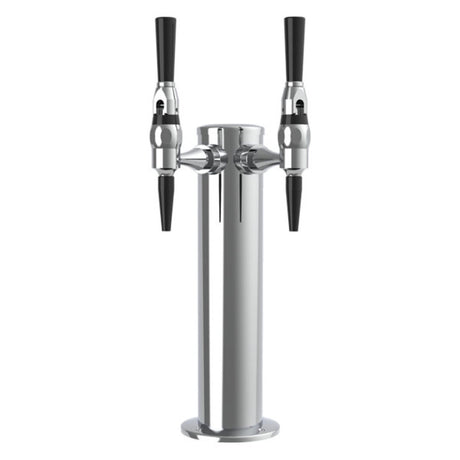 Micro Matic D4743DT-C 3" Column Polished Stainless Steel Coffee Tower (2) Faucet