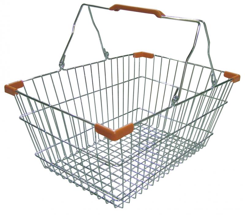 Omcan 13022 (13022) Shopping Hand Basket (2) Steel Handles With Plastic Coating