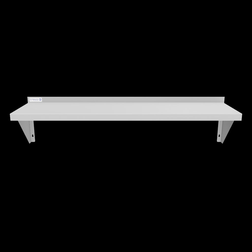 Media: Empura Stainless 1248WS18G Wall Mount Storage Shelf 48"W X 12"D X 13"H Standard Duty