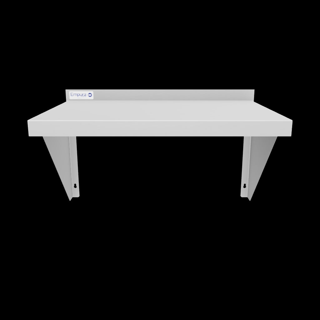Media: Empura Stainless 1524WS18G Wall Mount Storage Shelf 24"W X 15"D X 16"H Standard Duty