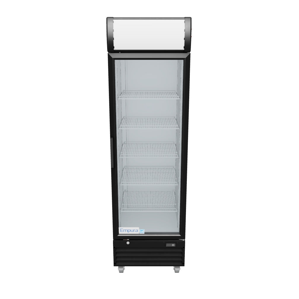 EGM 13B Black Swing Glass Door Merchandiser Refrigerator 3D View