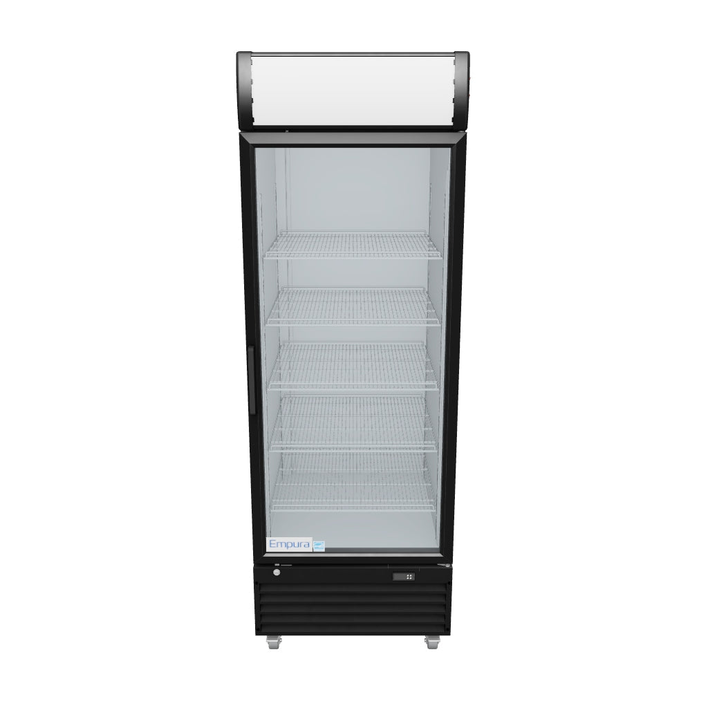 Black Swing Glass Door Merchandiser Refrigerator 3D View