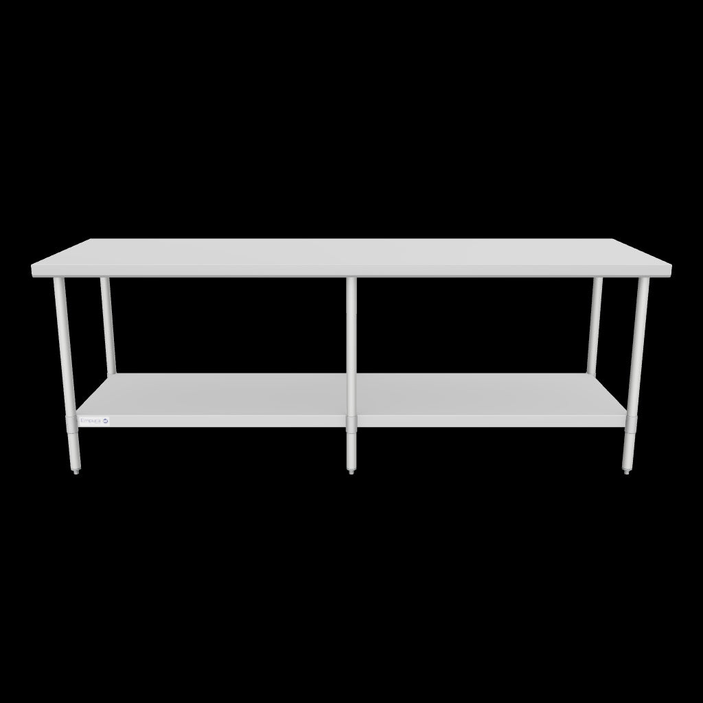 Empura Stainless EWT3096 Work Table 96"W X 30"D X 35"H Economy Duty
