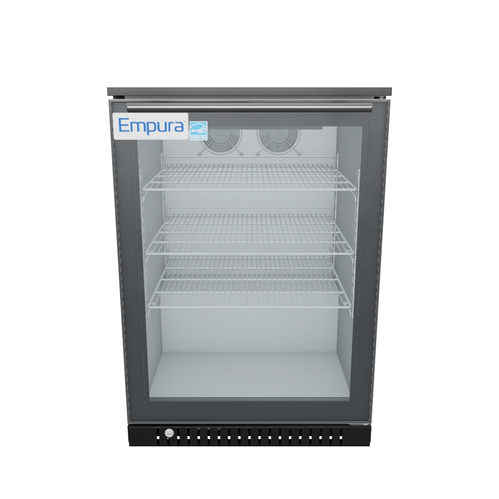 LG-150-B-Black Swing Glass Door Undercounter Merchandiser Refrigerator 3D View
