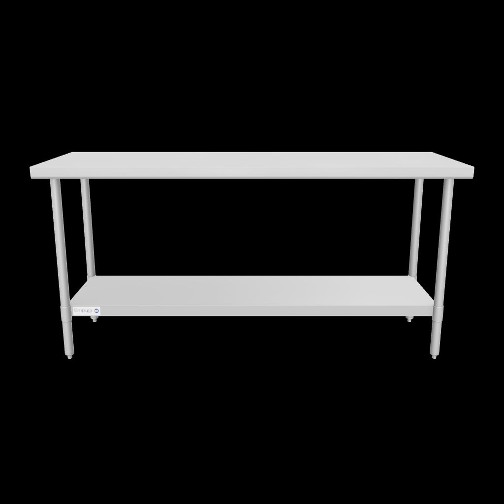 Media: Empura Stainless SWT2472 Work Table 72"W X 24"D X 35"H Super Duty No Backsplash