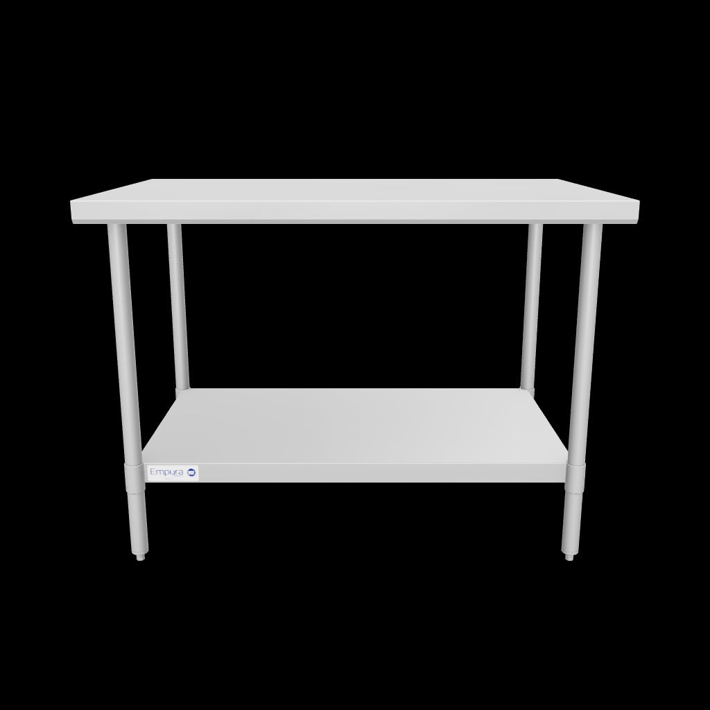 Empura Stainless SWT3048 Work Table 48"W X 30"D X 35"H Super Duty No Backsplash