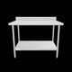 Empura Stainless SWT4B3048 Work Table 48"W X 30"D X 35"H Super Duty 4 Inch Backsplash