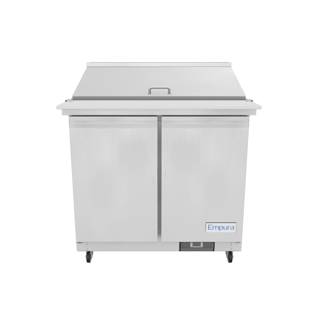 E-KSP36M Refrigerated Sandwich and Salad Mega Top Prep Table With Drawers 3D View