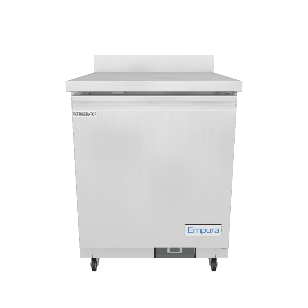 Empura Refrigeration E-KUC27W Undercounter Reach-In Refrigerator Work Top 1 Swing Solid Door