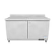 Empura Refrigeration E-KUC60W Undercounter Reach-In Refrigerator Work Top 2 Swing Solid Doors