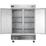Showmaker S-2DF Reach-In Freezer 2 Swing Solid Door 54"W X 32.2"D X 82.5"H