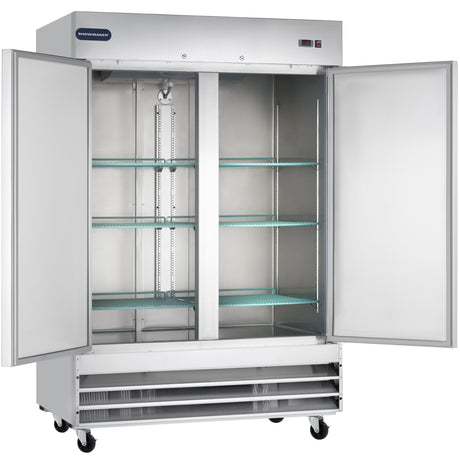 Showmaker S-2DR Reach-In Refrigerator 2 Swing Solid Door 54"W X 32.2"D X 82.5"H