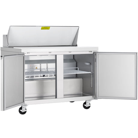 Showmaker S-SP48 Refrigerated Sandwich/Salad Prep Table 2 Solid Swing Doors 46.8"W X 29.5"D X 41.5"H