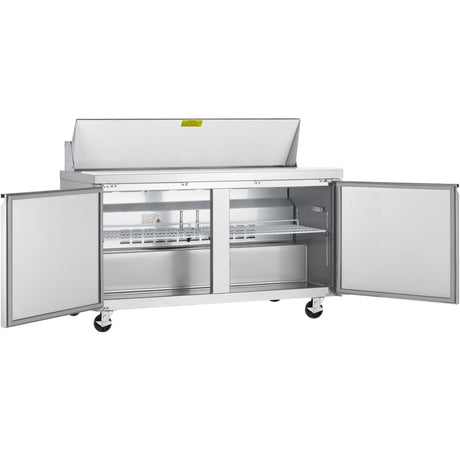 Showmaker S-SP60 Refrigerated Sandwich/Salad Prep Table 2 Solid Swing Doors 60.2"W X 29.5"D X 41.5"H