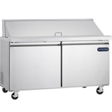 Showmaker S-SP60M Refrigerated Sandwich/Salad Mega Top Prep Table 2 Solid Swing Door