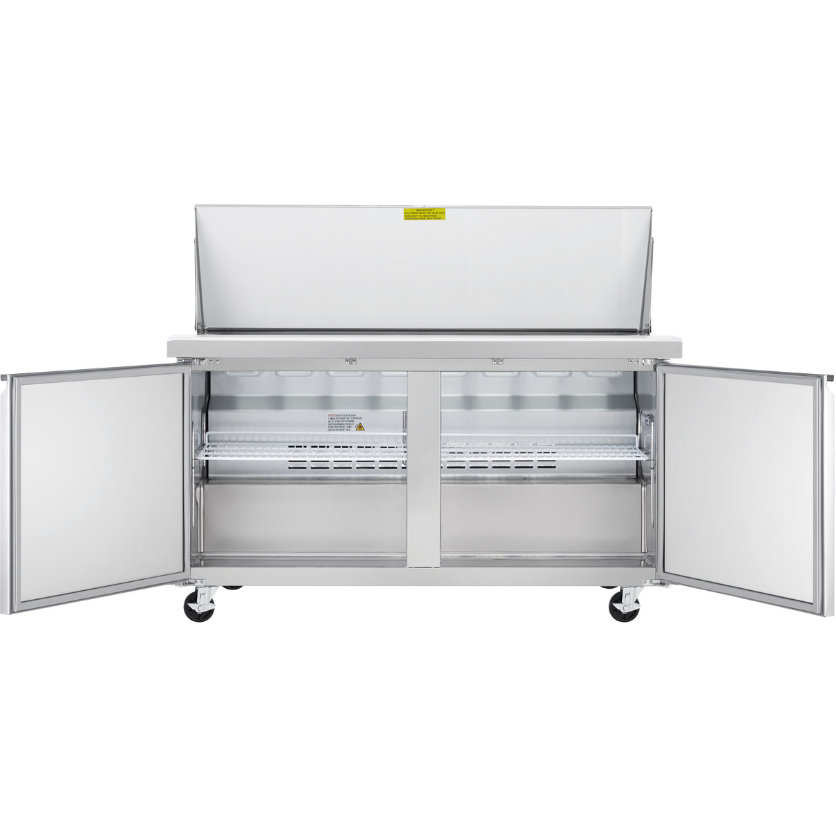 Showmaker S-SP60M Refrigerated Sandwich/Salad Mega Top Prep Table 2 Solid Swing Door