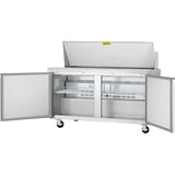 Showmaker S-SP60M Refrigerated Sandwich/Salad Mega Top Prep Table 2 Solid Swing Door