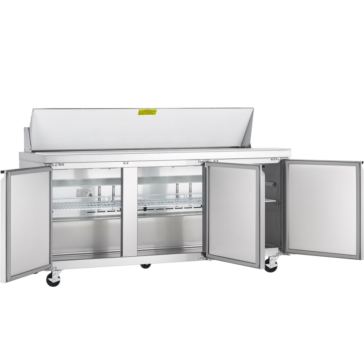 Showmaker S-SP70 Refrigerated Sandwich/Salad Prep Table 3 Solid Swing Doors 70.4"W X 29.5"D X 41.5"H