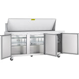 Showmaker S-SP70M Refrigerated Sandwich/Salad Mega Top Prep Table 3 Solid Swing Door