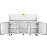 Showmaker S-SP70M Refrigerated Sandwich/Salad Mega Top Prep Table 3 Solid Swing Door