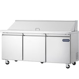 Showmaker S-SP70M Refrigerated Sandwich/Salad Mega Top Prep Table 3 Solid Swing Door