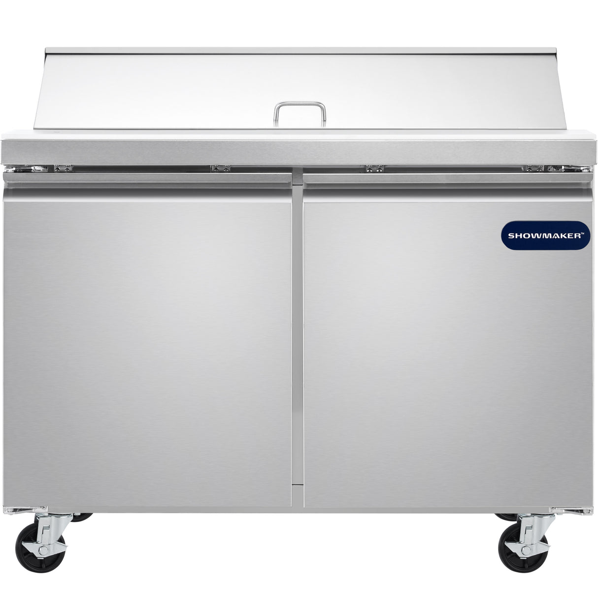 Showmaker S-SP46M Refrigerated Sandwich/Salad Mega Top Prep Table 2 Solid Swing Door