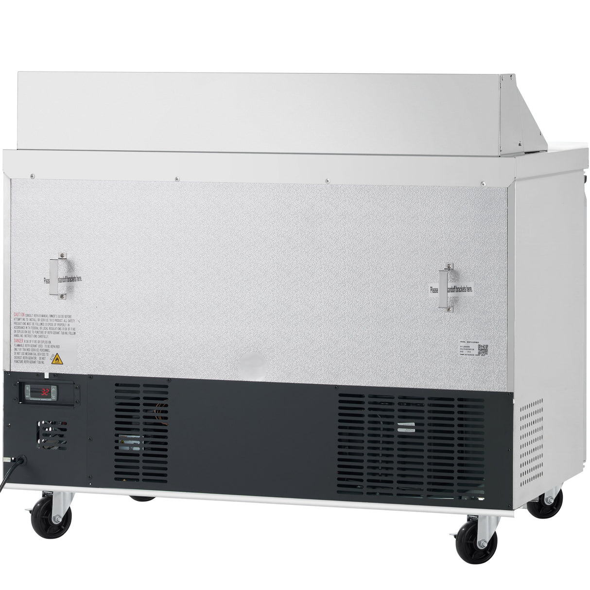 Showmaker S-SP46M Refrigerated Sandwich/Salad Mega Top Prep Table 2 Solid Swing Door