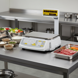 Skyfood Equipment LS-100 Easy Weigh® Printing Price Computing Scale Elevated Alphanumeric LCD Pole Display With Bright Red Display For Weight & Pricing
